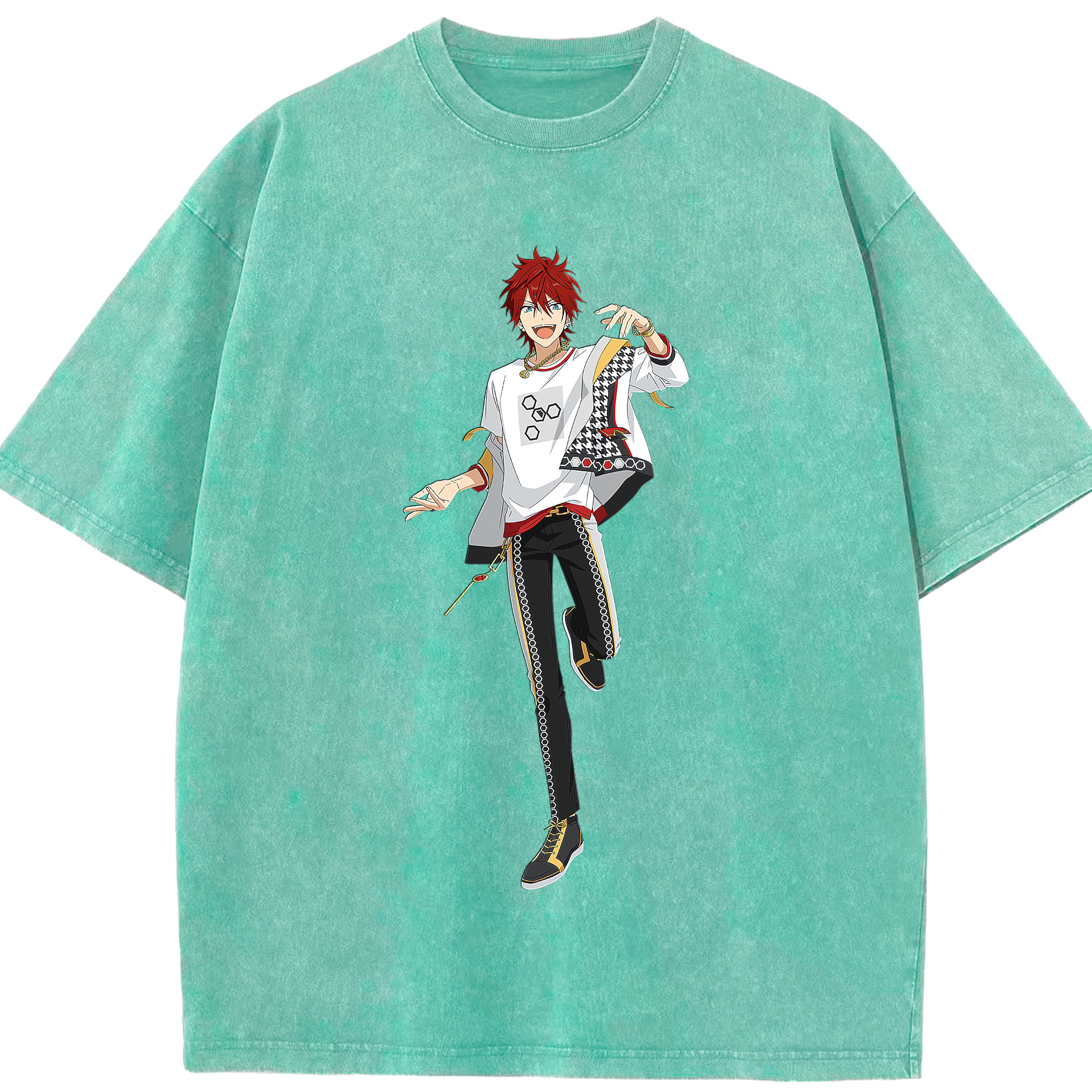 （画像用） あんさんぶるスターズ! Ensemble Stars 綿100% ヴィンテージ風 半袖Tシャツ（フロントプリント）